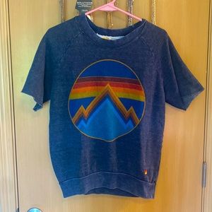 Aviator Nation Short sleeved sweatshirt top. Rare print. Excellent condition!